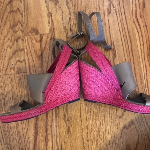 Diesel Leather Alma Open Roe Wedge Sandal - Picture 4 of 8